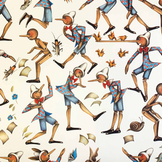 Pinocchio Print Italian Paper ~ Rossi Italy